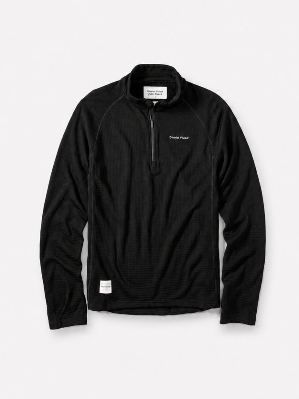District Vision Half Zip Merino Grid Fleece - Mens Size Large